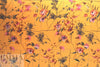 NY designer cotton back satin viscose woven floral .75 yds