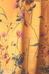 NY designer cotton back satin viscose woven floral