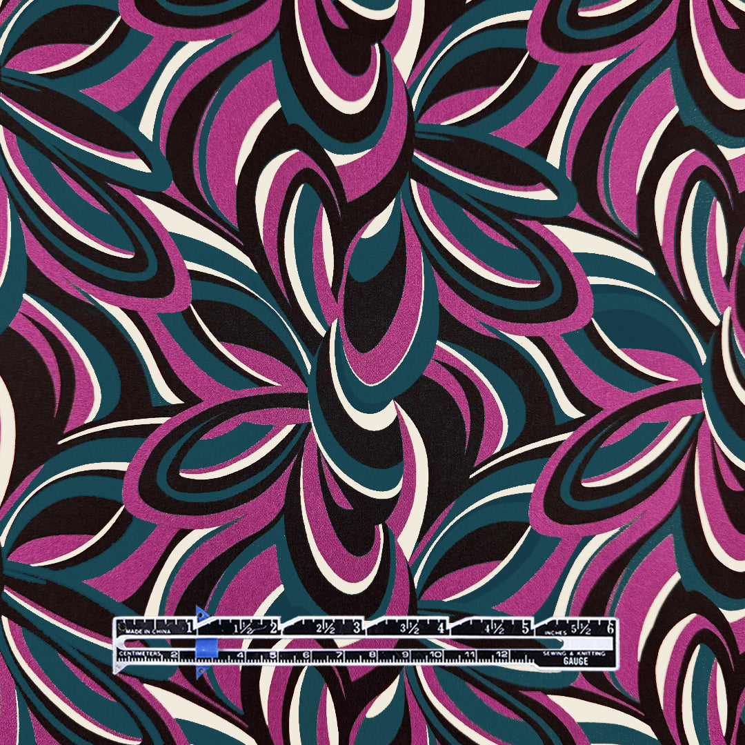 Italian 'Pucc!-esque swirl' silk blouseweight 1 yard
