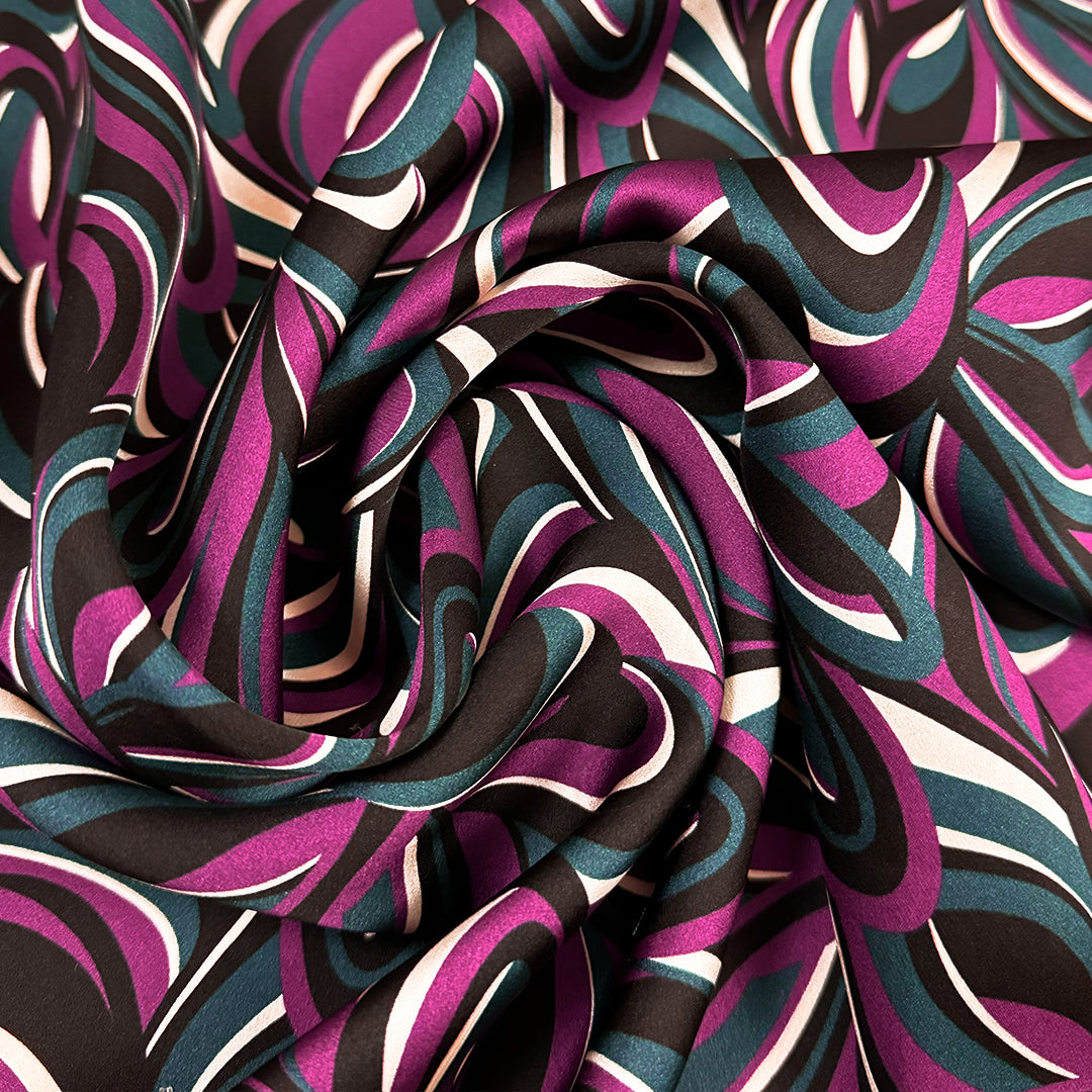 Italian 'Pucc!-esque swirl' silk blouseweight 1 yard