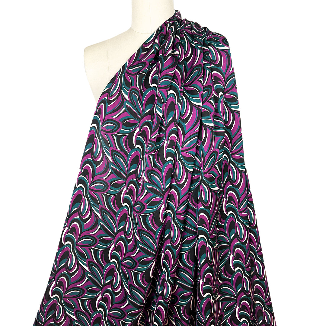 Italian 'Pucc!-esque swirl' silk blouseweight 1 yard