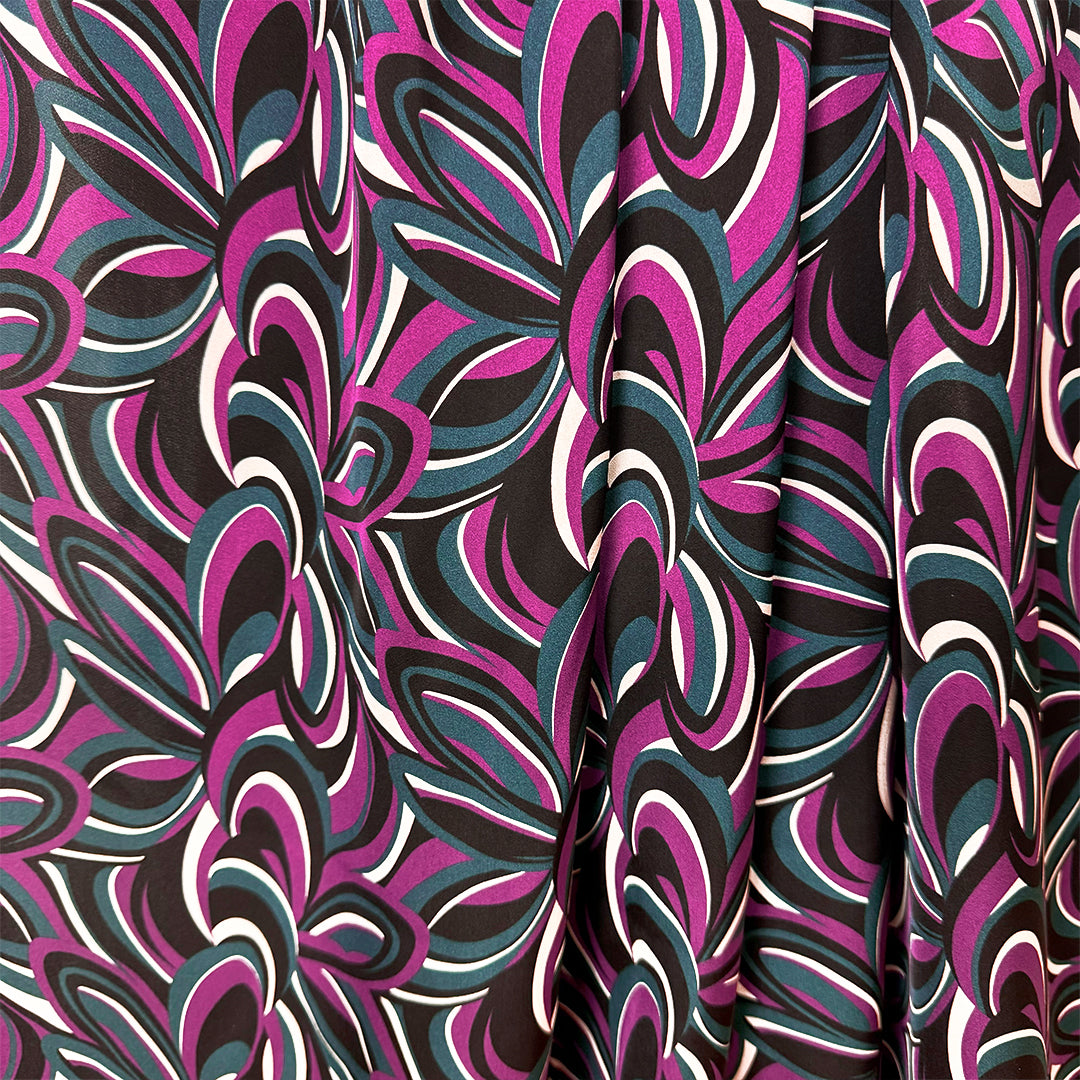 Italian 'Pucc!-esque swirl' silk blouseweight 1 yard