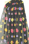 French flowery line-up sheer and drapey viscose woven 1.125 yds