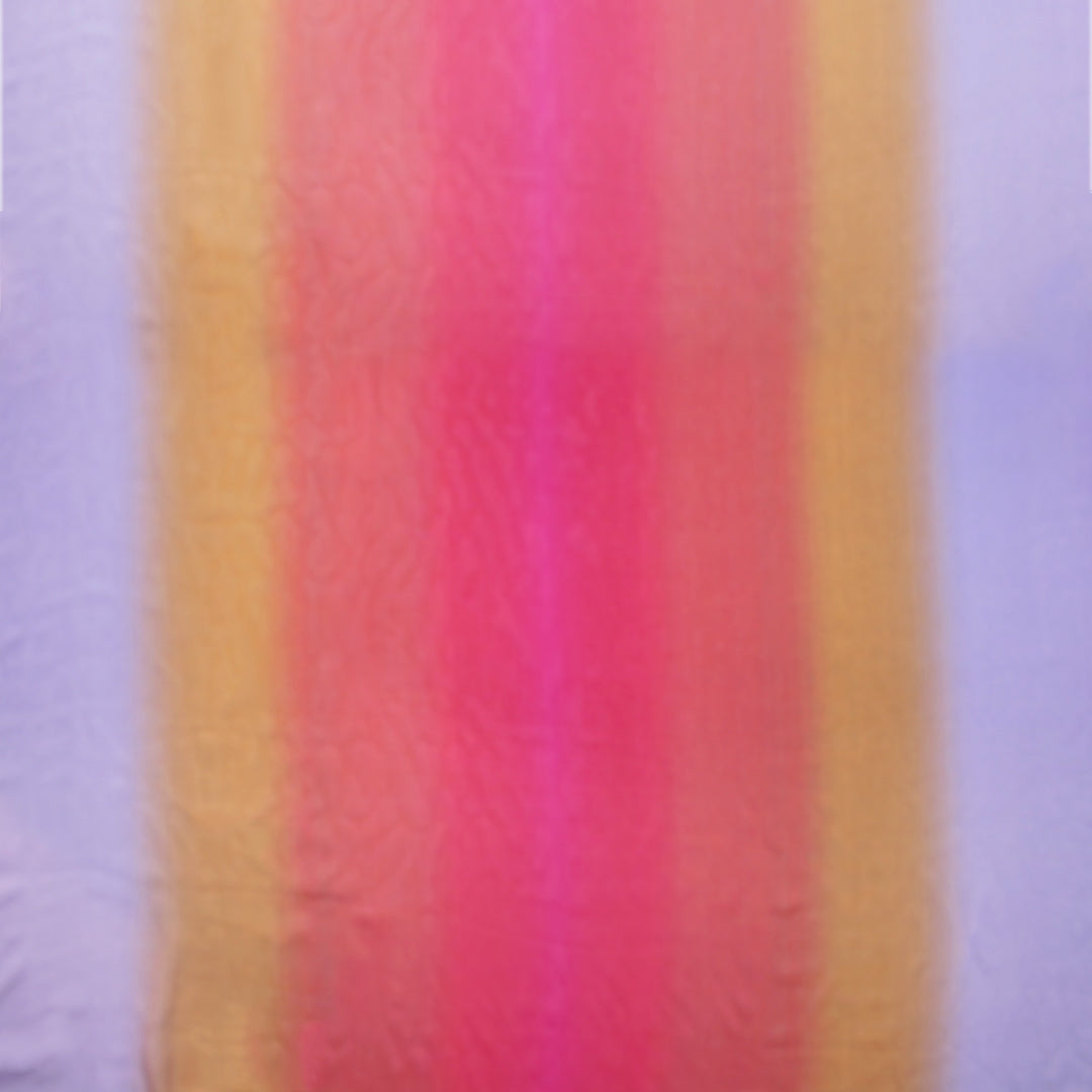 Italian ombre sheer viscose georgette - violet/apricot/rose 1.375 yd