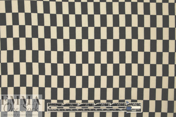 Italian viscose/silk semi-sheer woven - checkerboard