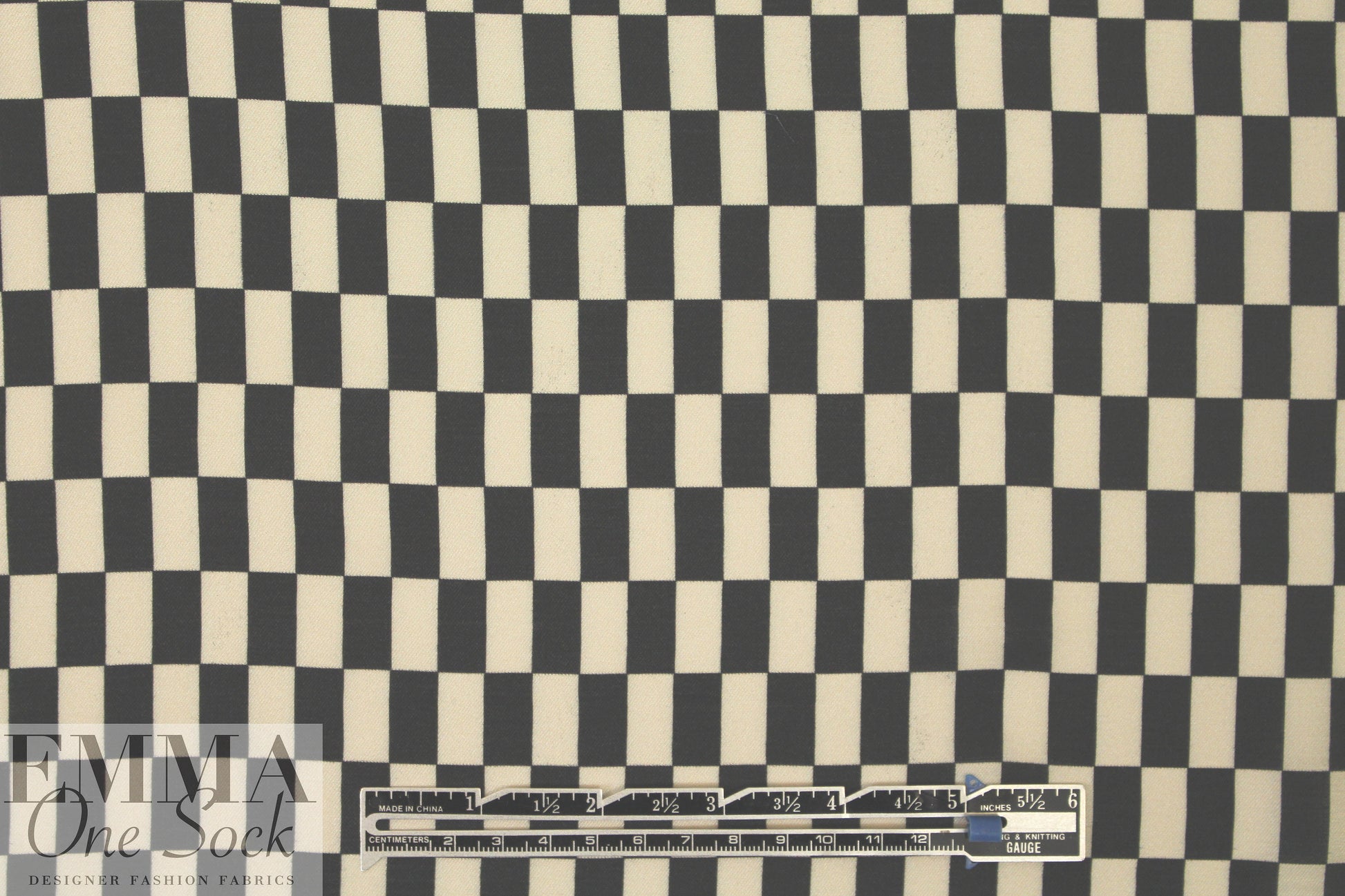 Italian viscose/silk semi-sheer woven - checkerboard 1.625 yd