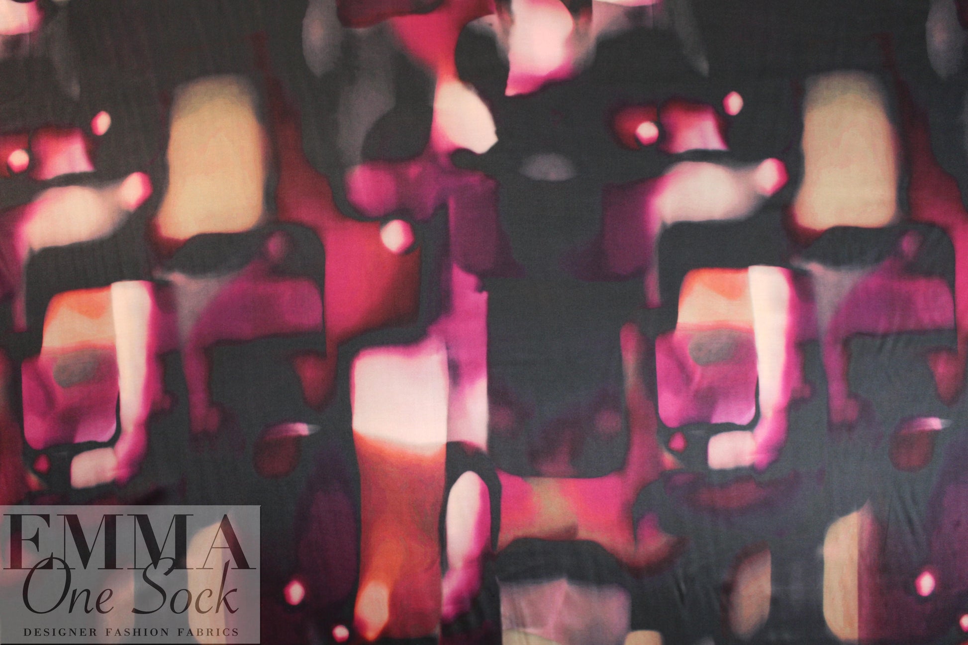 Italian viscose/silk - abstracted shapes 2 yds