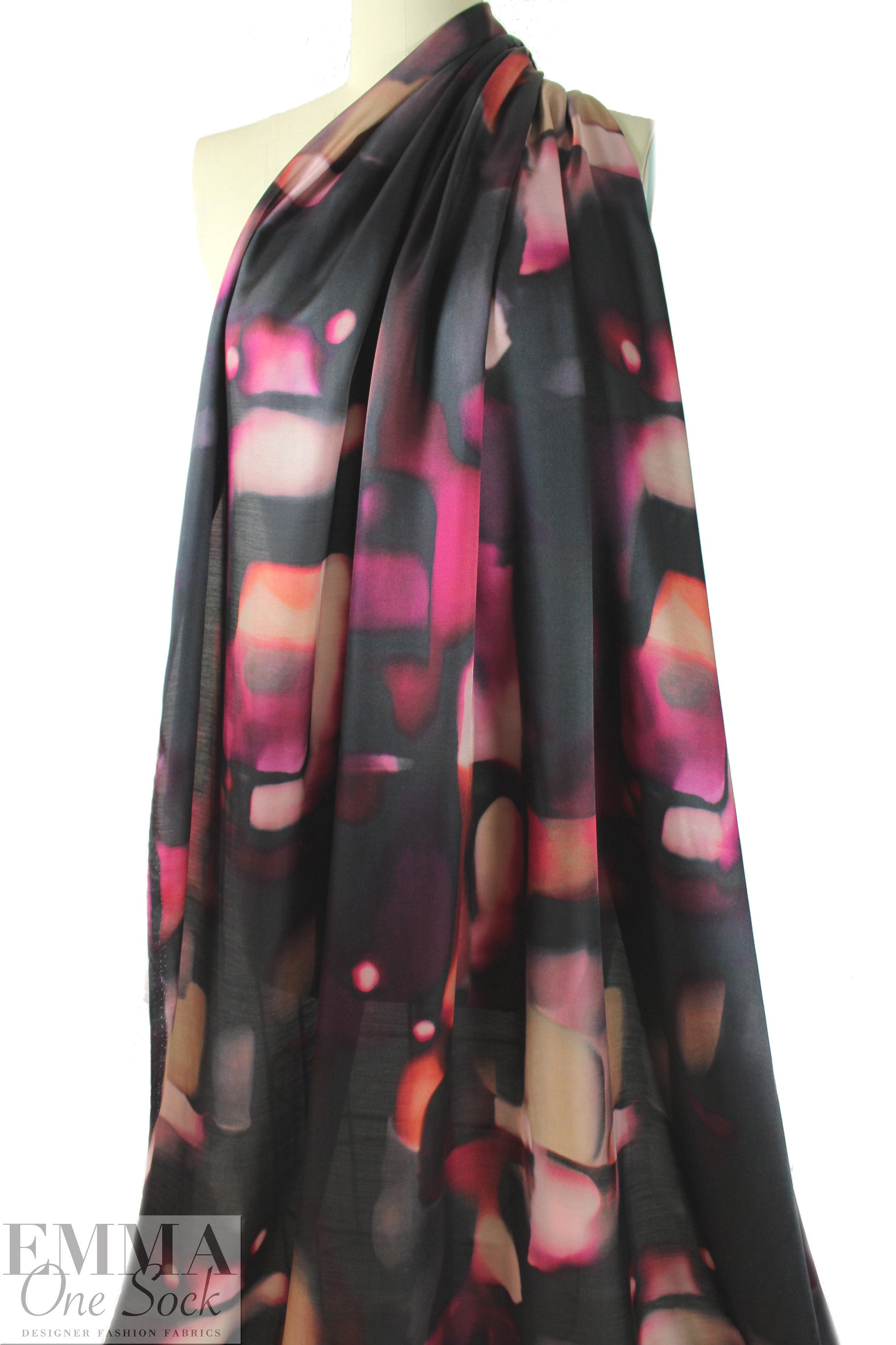 Italian viscose/silk - abstracted shapes
