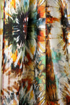 Italian tie dye rorschach border viscose/silk satin face