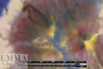 Italian tie dye abstract viscose/silk satin face woven