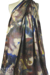 Italian tie dye abstract viscose/silk satin face woven