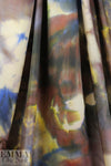Italian tie dye abstract viscose/silk satin face woven