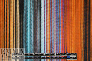 Italian vertical southwest stripe viscose/silk satin face