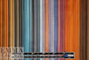 Italian vertical southwest stripe viscose/silk satin face 1.375 yd
