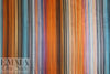Italian vertical southwest stripe viscose/silk satin face