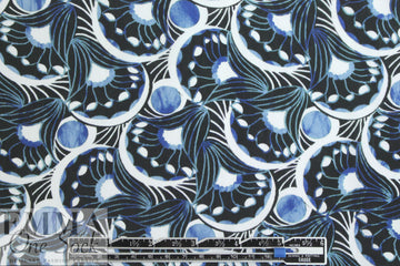 Italian art deco graphic viscose/silk blouseweight
