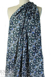 Italian art deco graphic viscose/silk blouseweight