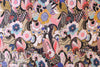 Italian stylized garden viscose/silk crepon