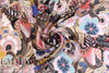 Italian stylized garden viscose/silk crepon