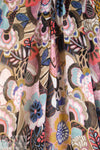 Italian stylized garden viscose/silk crepon