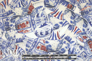 porcelain vase montage viscose/silk satin