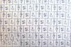 NY designer blue botanical display viscose satin 1.75 yd