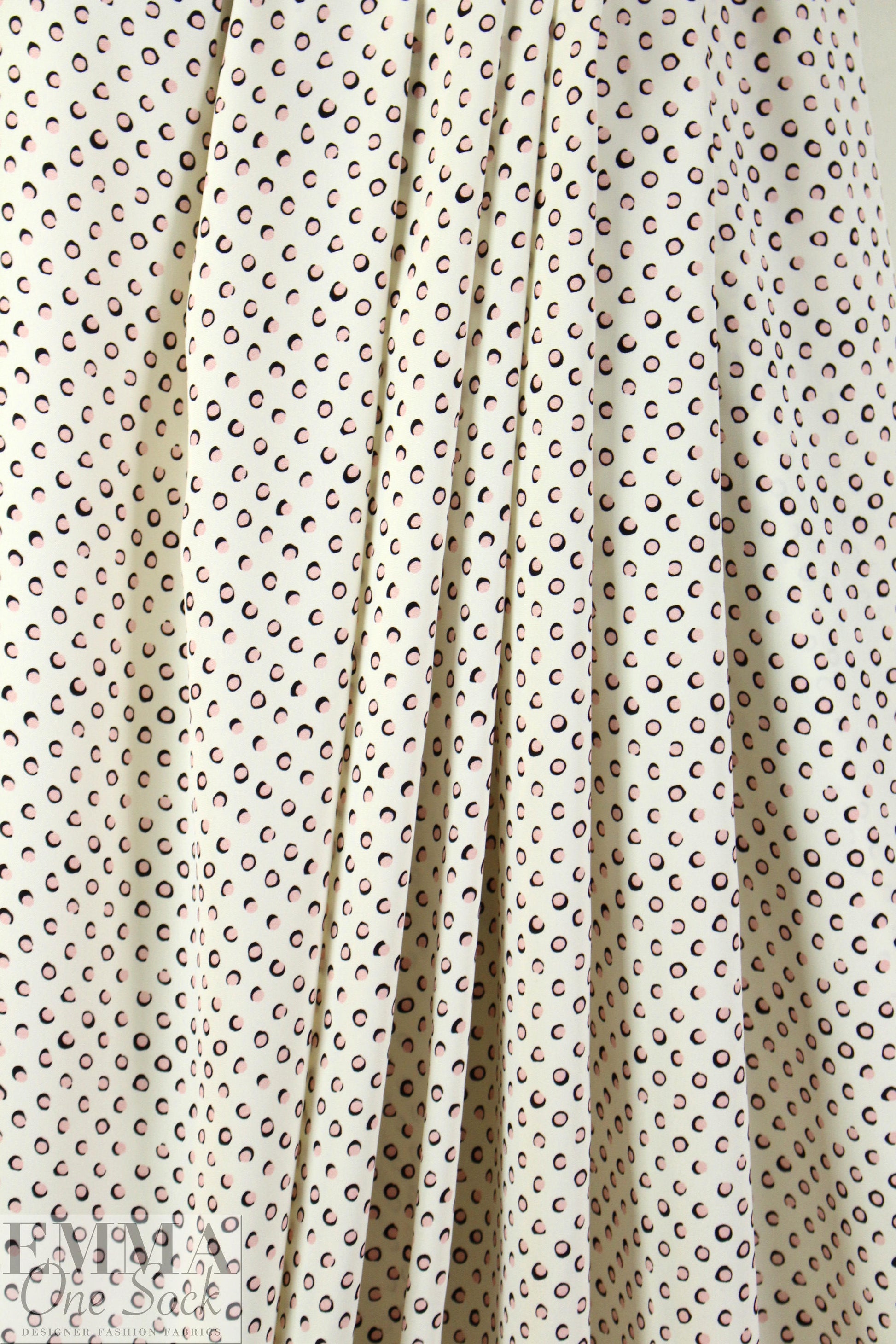 Marc Jac0bs pink dot viscose/silk dressweight woven