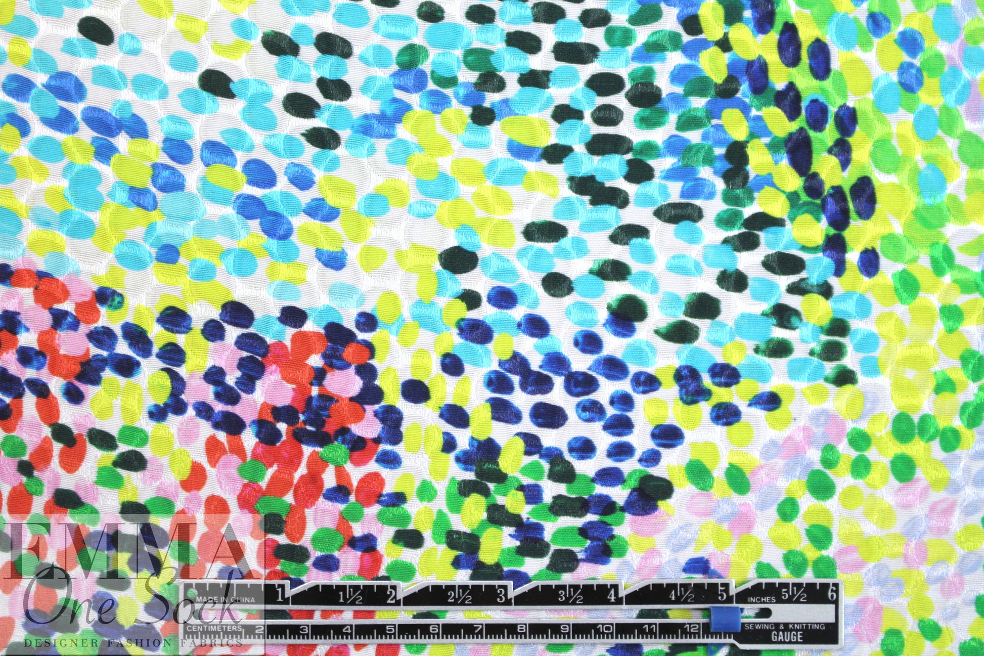 famous designer pointillistic viscose/silk jacquard woven 1.66 yd
