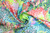 famous designer pointillistic viscose/silk jacquard woven
