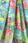 famous designer pointillistic viscose/silk jacquard woven