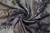 NY designer eggplant/purple floral viscose/nylon woven