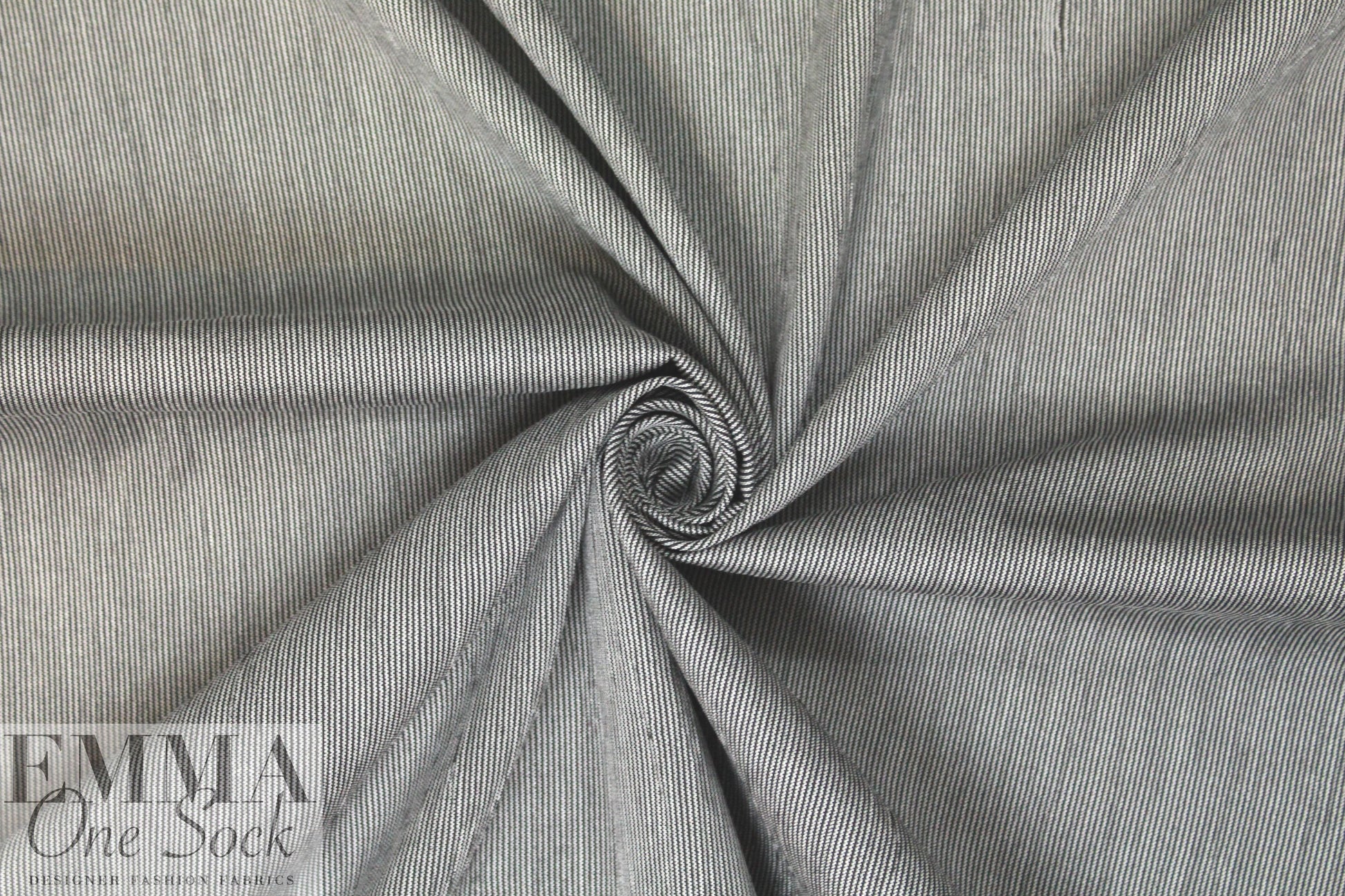 CA designer viscose blend mini-stripe yarn dye woven