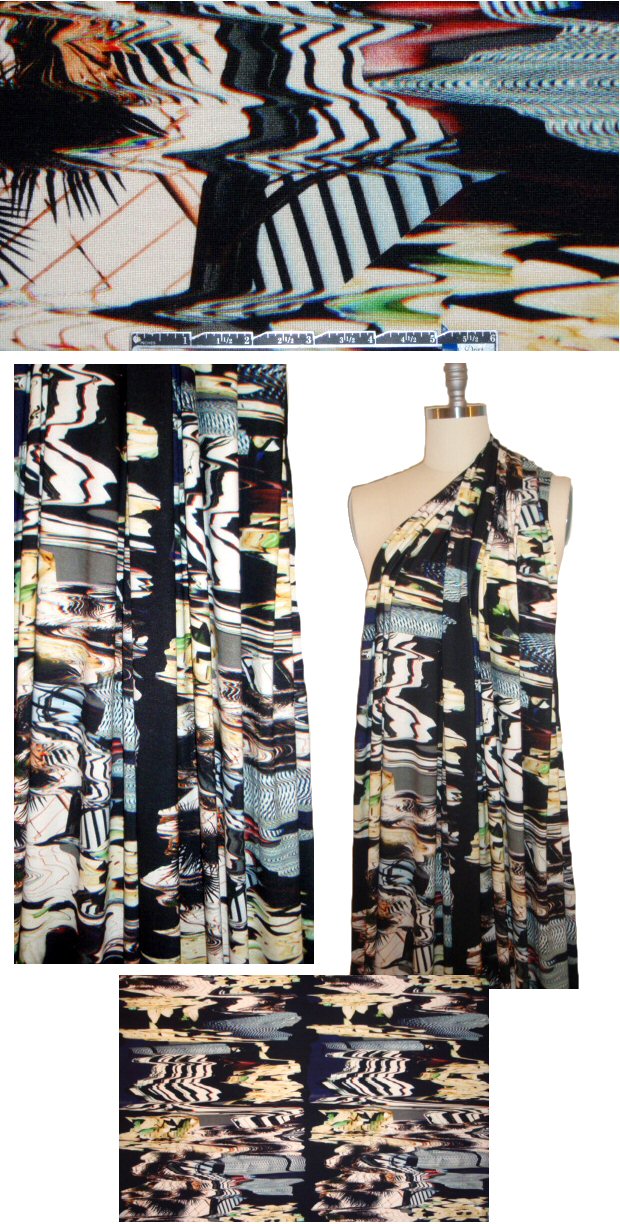 Italian watery reflections viscose/lycra sweatery knit 2 yd