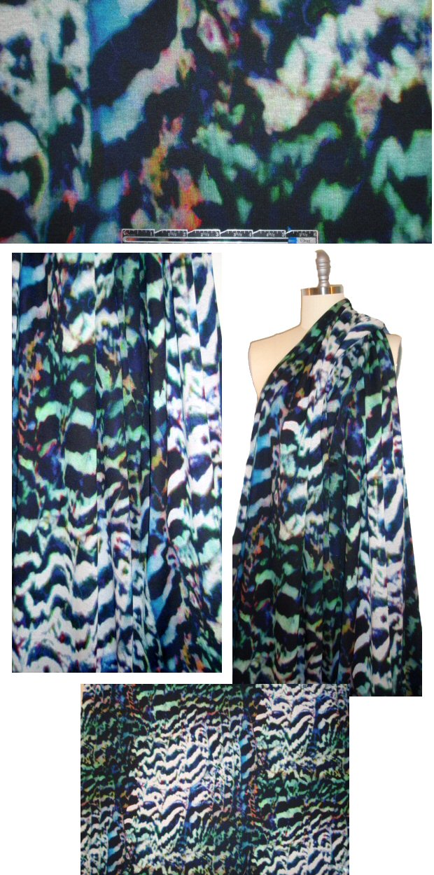 Italian ripple abstract viscose blend sweatery knit 1.33 yd