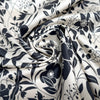 Italian floral silhouette lightweight twill - black/champagne
