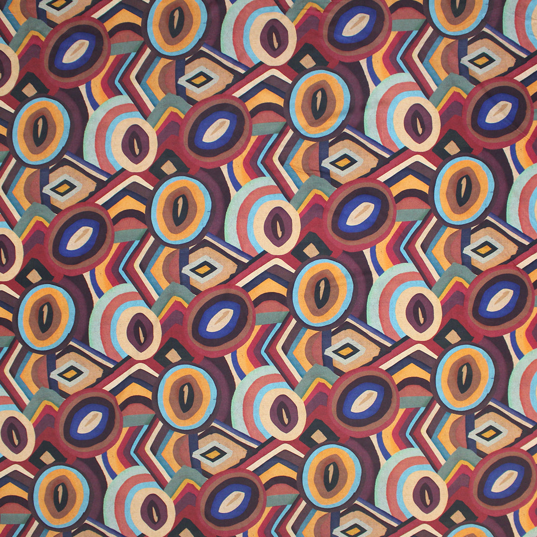 Italian 'art of play' viscose twill woven 1.375 yd