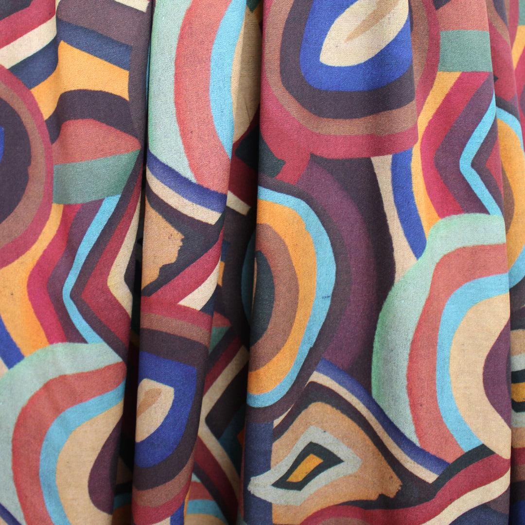 Italian 'art of play' viscose twill woven 2 yd