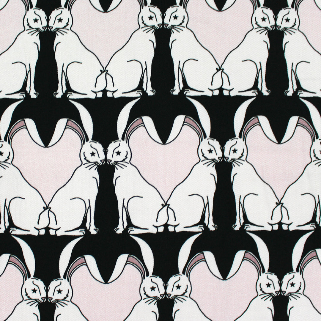 French 'bunny love' dressweight viscose twill 1.25 yds