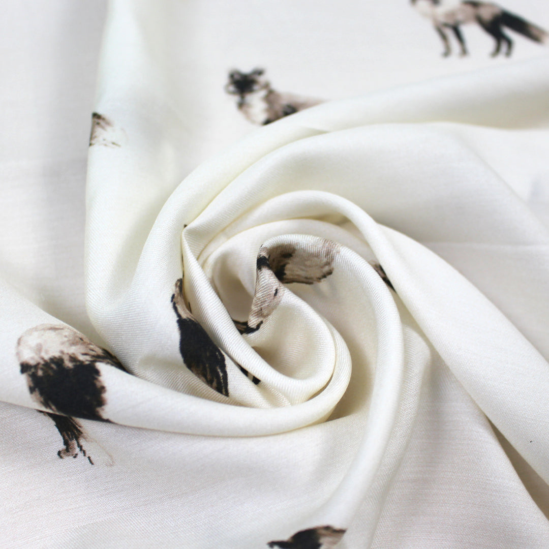 Italian 'sly fox' viscose/silk twill woven .625 yds