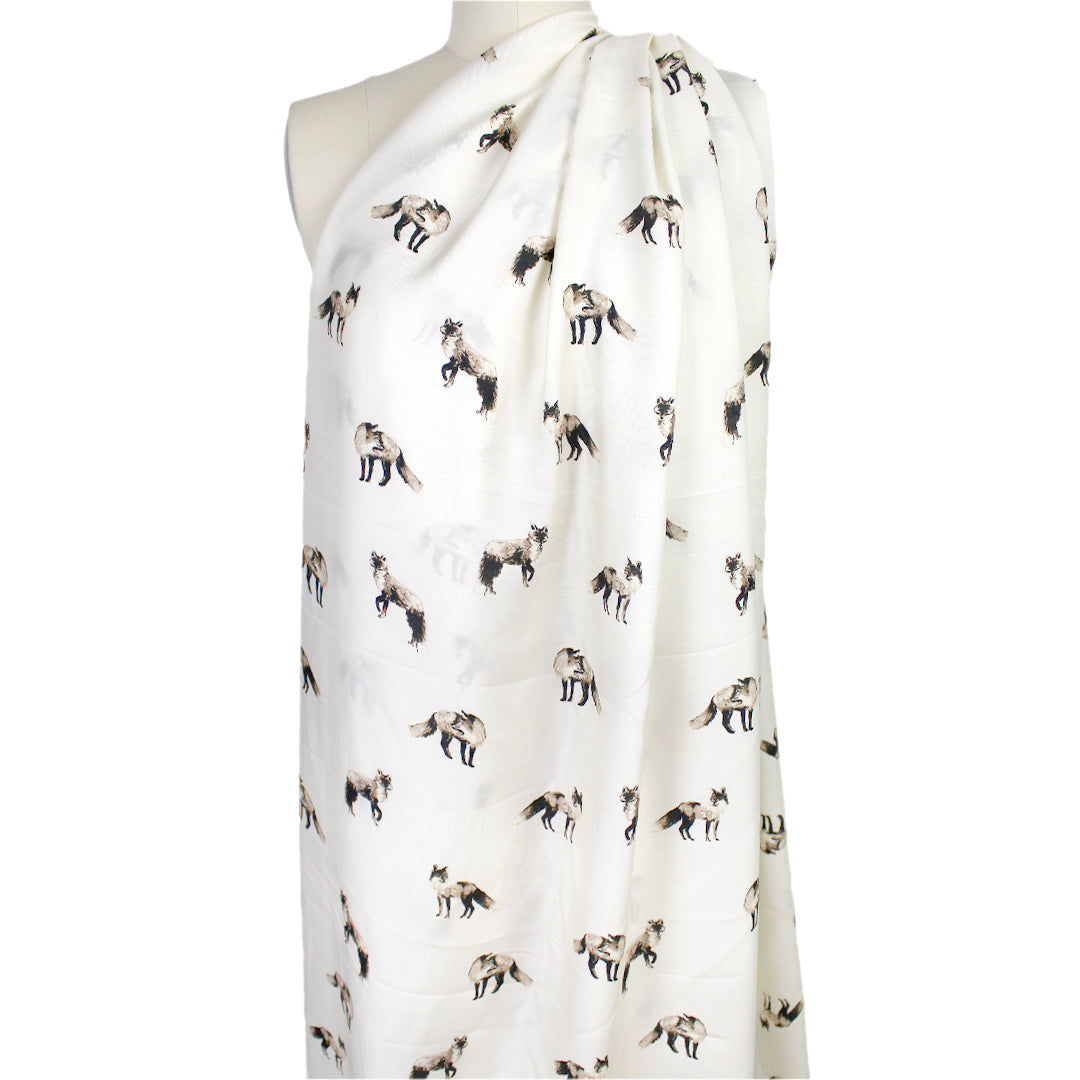 Italian 'sly fox' viscose/silk twill woven .625 yds