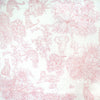 French 'pink jungle' viscose twill woven