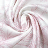 French 'pink jungle' viscose twill woven