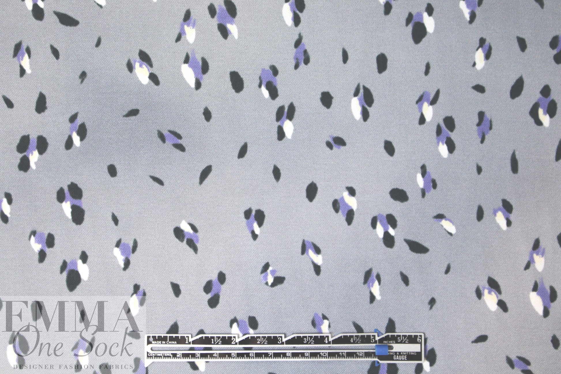 Italian animal dot viscose twill woven 1.625 yd
