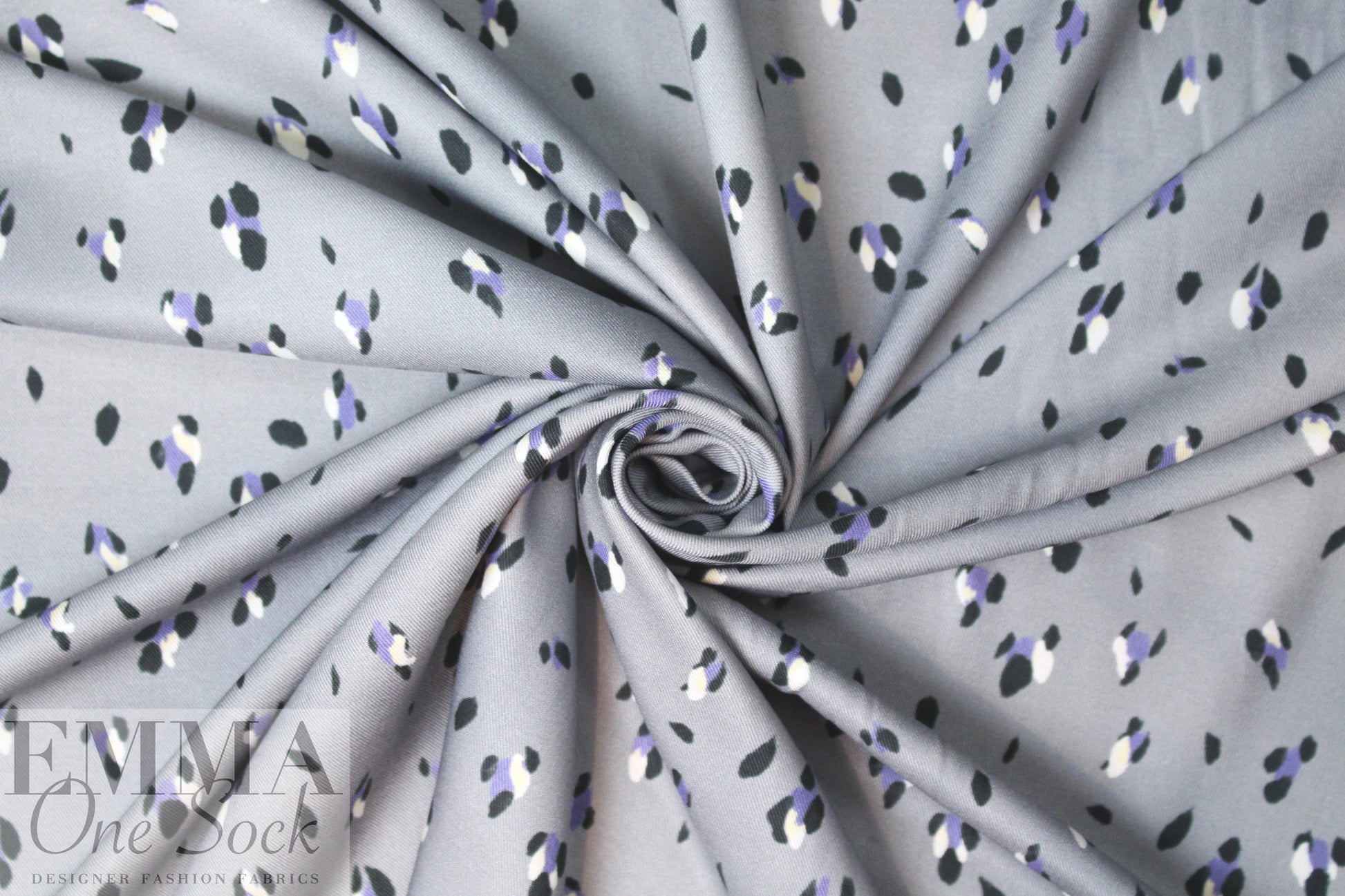 Italian animal dot viscose twill woven