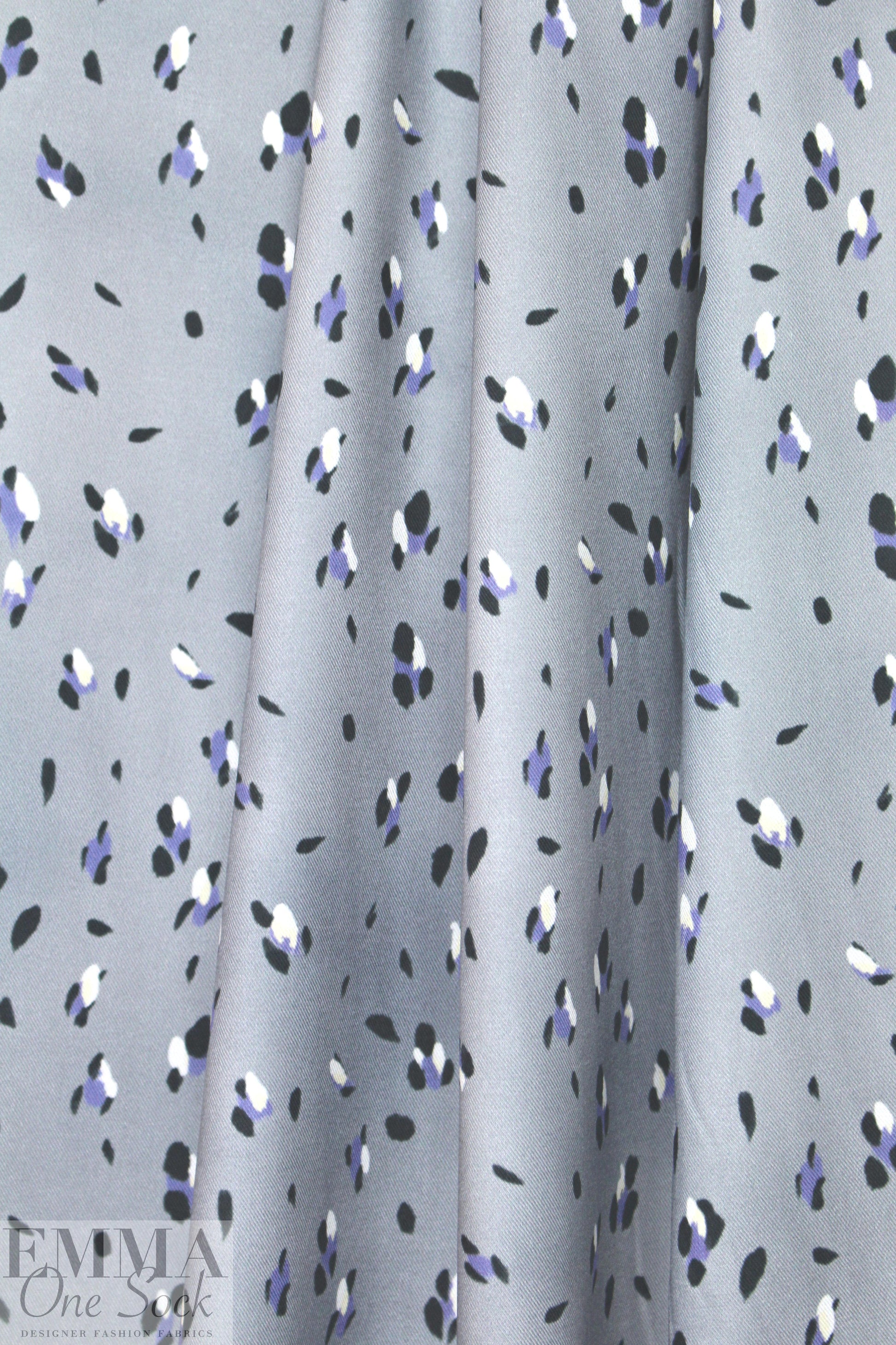 Italian animal dot viscose twill woven