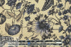 Italian printed wool/viscose voile - blue botany 1.625 yd