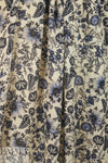 Italian printed wool/viscose voile - blue botany 1.625 yd