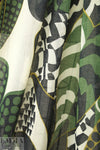 Italian printed wool/viscose gauze - jungle graphic 1.875 yd