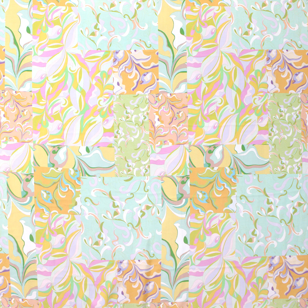 Pucci Italian haute couture 'pastel windows' viscose woven 1.25 yds