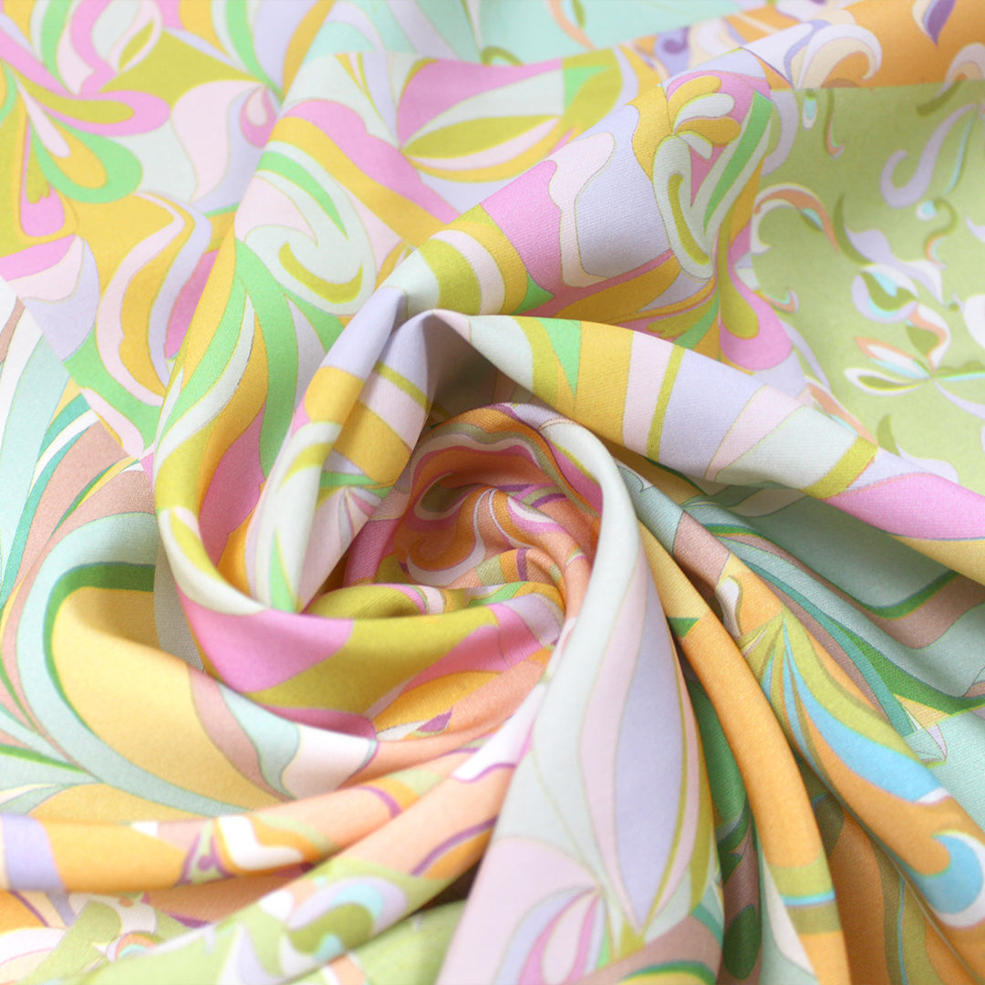 Pucci Italian haute couture 'pastel windows' viscose woven 1.25 yds